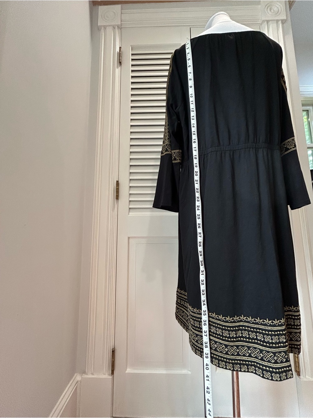 J. Jill Black Dress with Embroidery and Tassels NWT - Picture 5 of 9